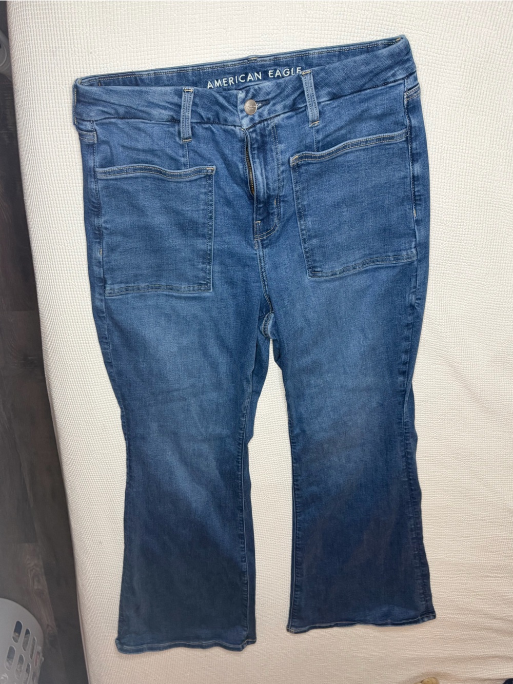 American Eagle Outfitters Women's Flare Jeans - Blue Wash